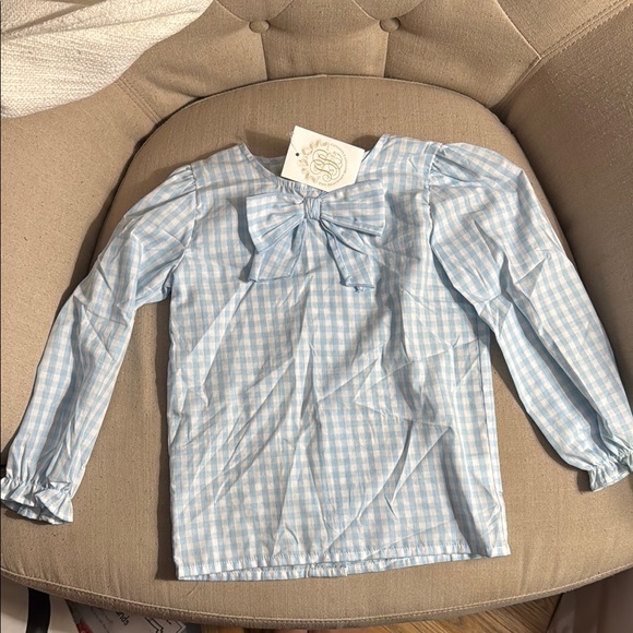The Beaufort Bonnet Company Blue Gingham Kids Shirt - Picture 1 of 7